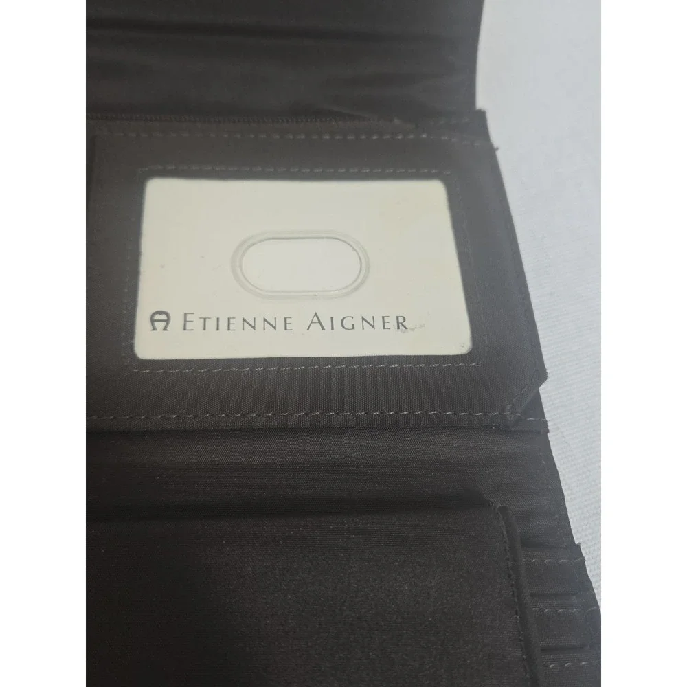 Etienne Aigner Keila Personal Assets Wallet Camel Logo Jacquard New With Tag